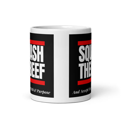 Squash The Beef White Glossy Mug