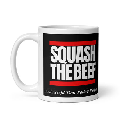 Squash The Beef White Glossy Mug