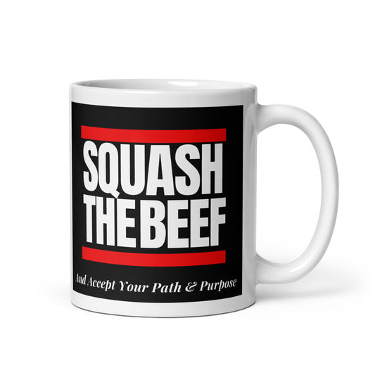 Squash The Beef White Glossy Mug